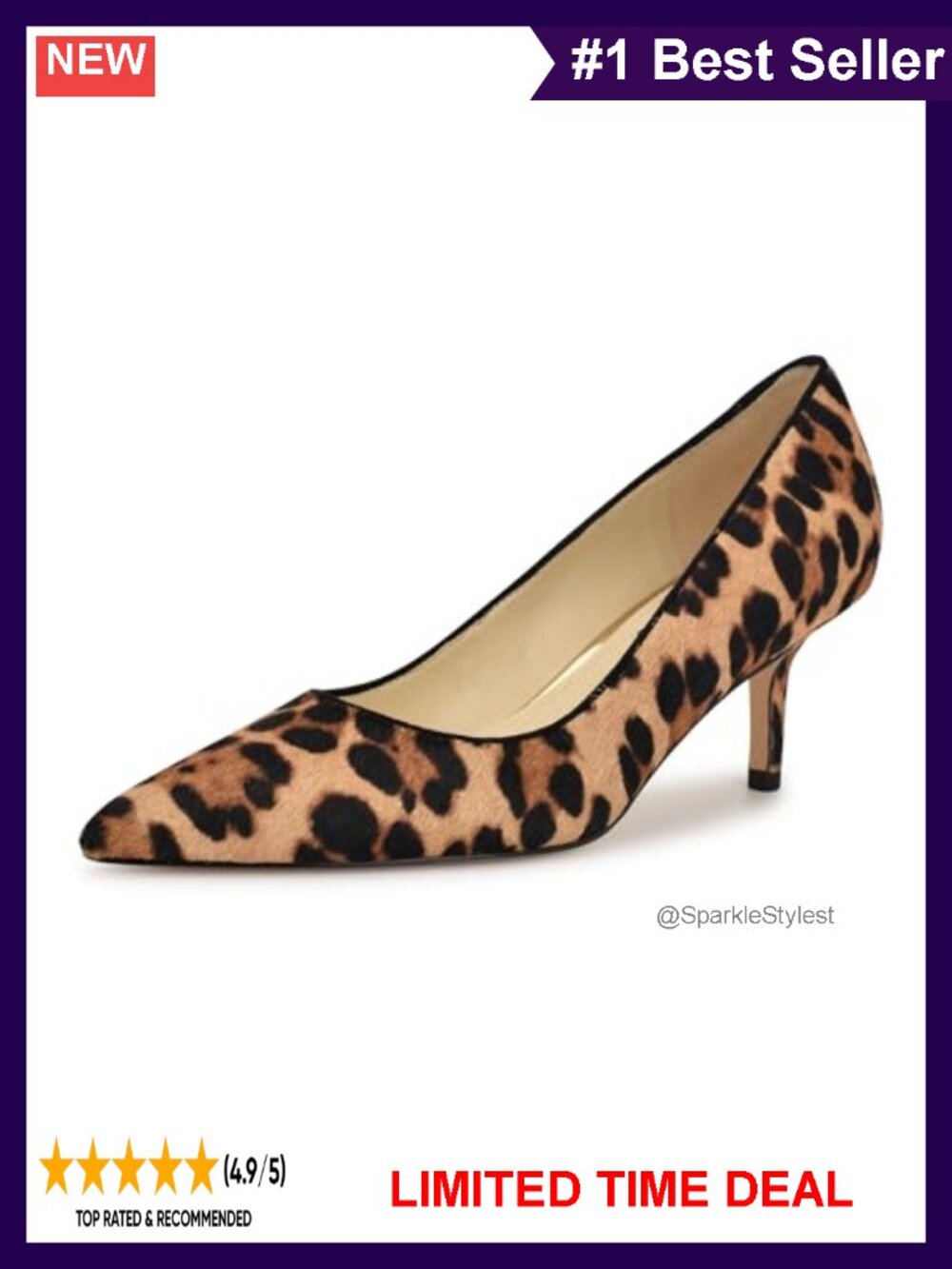 Pointed Toe Kitten Heel Slingback Pump